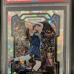 Really Nice 2023 Prizm Luka Doncic Ice Card #110 PSA 8