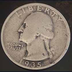 25 cents 1935 Collectible Coin USA 🇺🇸 
