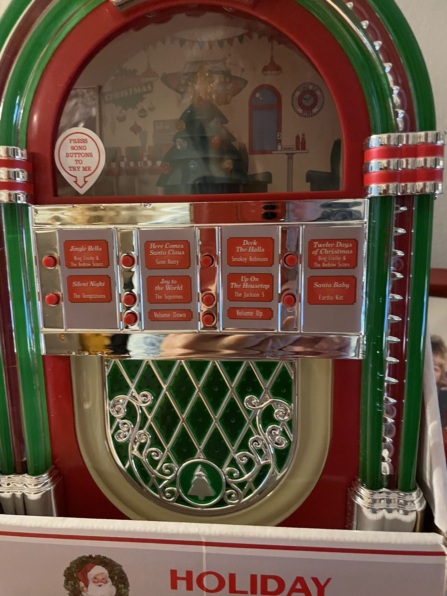 MR CHRISTMAS ROCK-O-RAMA 8 SONG MUSICAL LIGHTED JUKEBOX for Sale