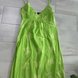 Fresh Green Butterfly Women’s Summer Cotton  Dress Size M /8-10