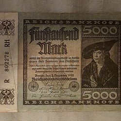 German 5000 Mark Reichsbanknote