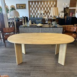 Oval Dining Table / White Oak Wood / NEW!