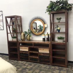 Three piece wall unit set
