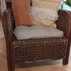 Vintage Pier One King Rattan Chair
