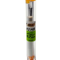 BIC #2 HB Mechanical Pencil 0.7mm Lead Refills And Erasers (1) One Tube Only. Prev- iously Used. The item shown is a tube of BIC mechanical pencil lea
