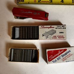 Vintage Red Miniature Swingline Stapler 