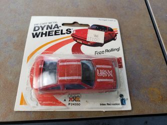 Vintage Die-cast Metal Dyna-Wheels Red Honda CR-X with mag wheels