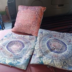 Outdoor Throw Cushion / Pillow *COVERS* Set Of 3!