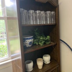 Very Nice tall Wooden Shelving Unit 80 High