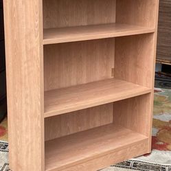 Light Brown Shelf with adjustable shelves - 37H x 28W x 13D 