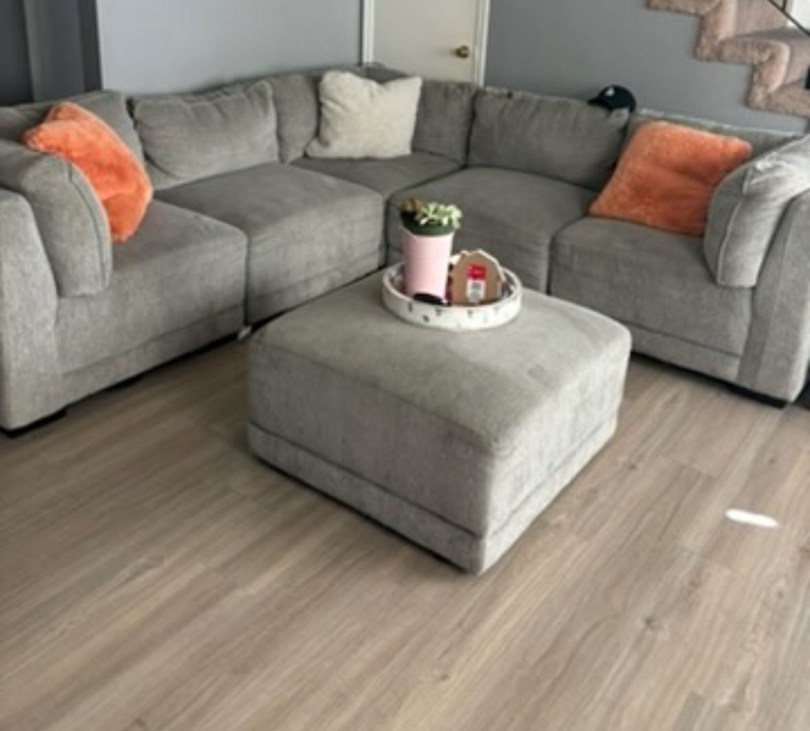 Grey Sectional Needs Some Cleaning Take As If Price Is Firm
