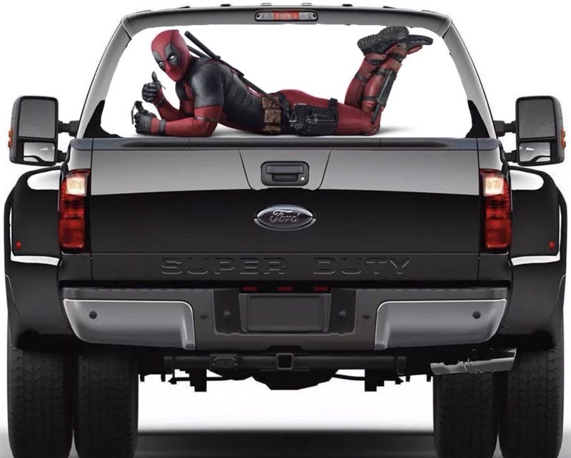 Deadpool Marvel - Perforated Vinyl Decal Truck Rear Window Sticker