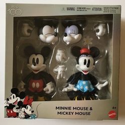 Mattel - Disney D100 Mickey and Minnie Mouse collectible Figures 2-pack