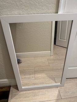 Brand New White Framed Mirror