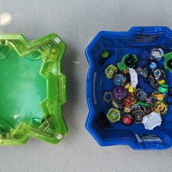 Beyblades - Tops + Launchers + 2 Stadiums