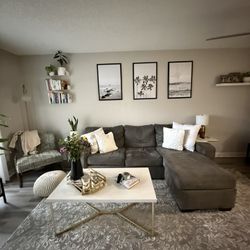 Marble Gold Coffee Table + End Tables 