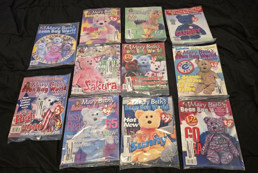 Vtg. The Beanie Babies Collector Magazines NIP Mary Beth's Bean Bag World