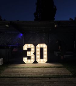 Light Up Marquee Numbers