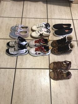 Size 12 children shoes Jordans , vans , champion, sandals , etc