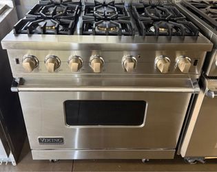 VIKING 36”WIDE ALL GAS RANGE STOVE STAINLESS STEEL