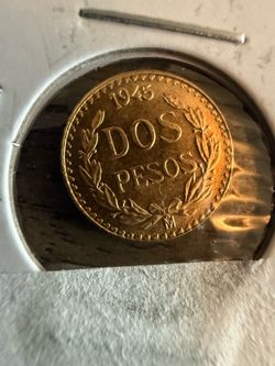 1945 Dos Pesos Gold - BU