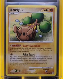 Pokémon TCG Bonsly 71/130 Diamond and Pearl Regular VLP/NM