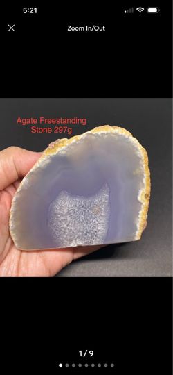 Agate Free Standing Geode Stone from Brazil 297g