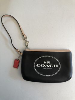 Coach (authentic) black wristlet