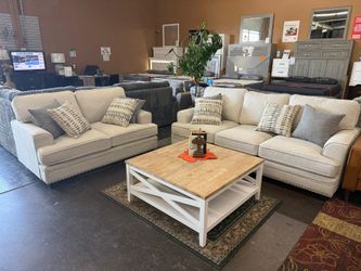 NEW Sofa & Loveseat Set w/ Pillows – $1,199