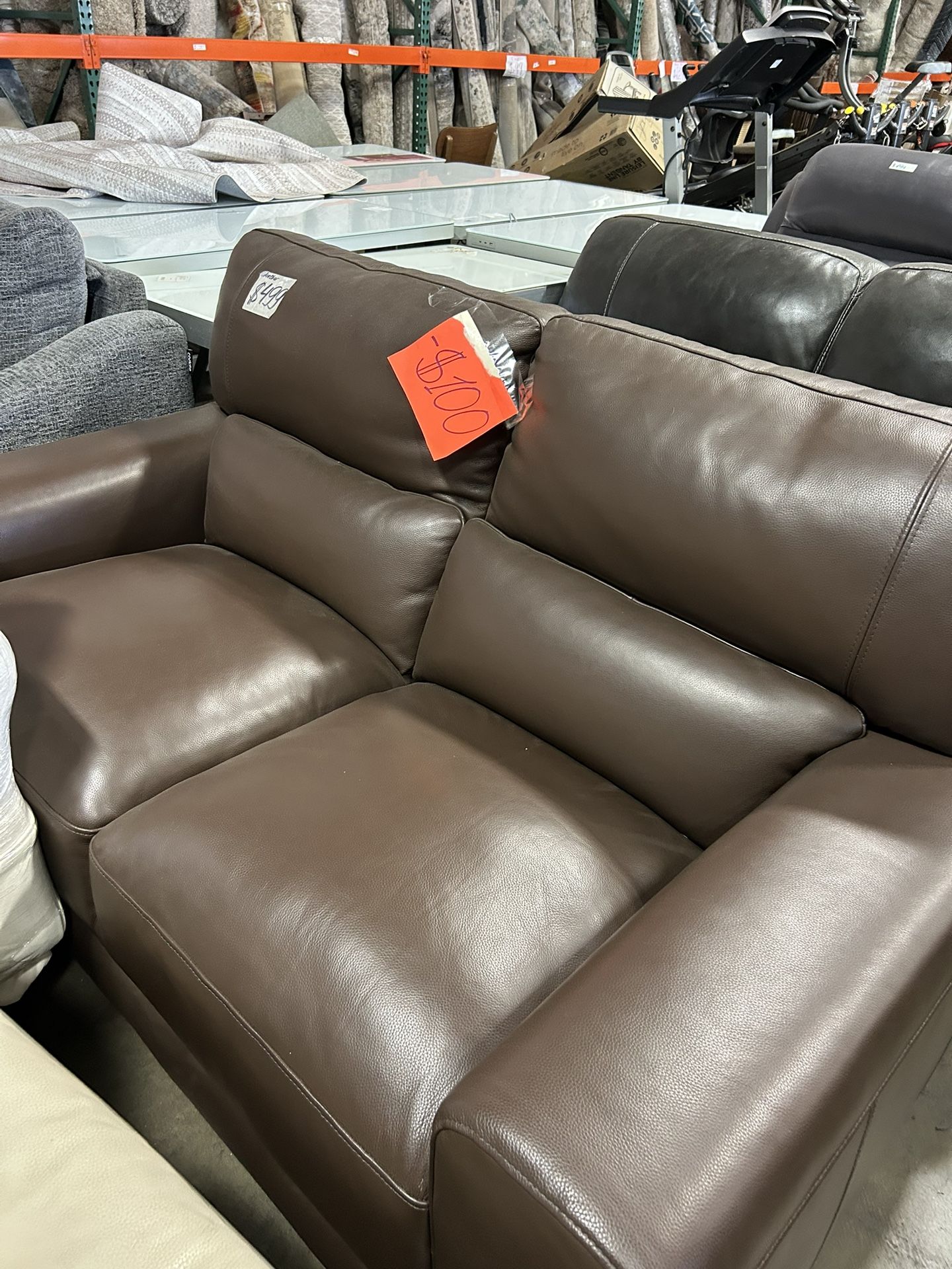 Brown Leather Sofa