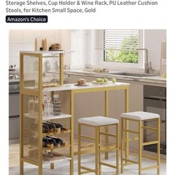 Bar Table and Chairs Set