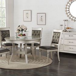 Silver Dining Table Set 