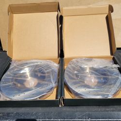 (2) premium drilled and slotted Disc Brake rotors