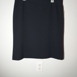 Preston & York Navy Blue Skirt Womens Plus Size 16 - Polyester - 23" Length  NEW