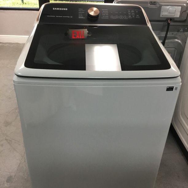 Samsung Top Load Electric Washer ivory Model WA55A7300AE - 2734