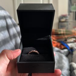 Kay; rose gold 10k diamond ring size:8