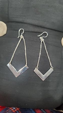 Arete Largo De Plata 925