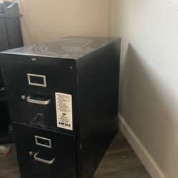 HON black Two Drawer Filing Cabinet
