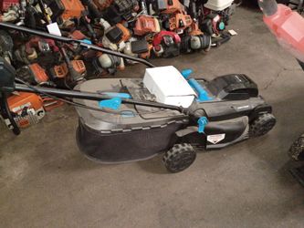 Dual battery electric lawnmore new