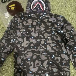 Galaxy Glow In The Dark Bape Hoodie