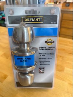 NEW Defiant Brandywine Stainless Steel Door Knob