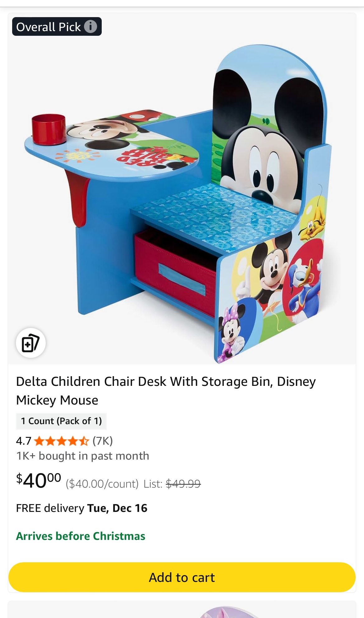 Mickey Mouse Desk