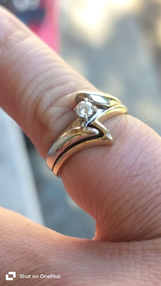 14k Double Custom Natural Diamond Ring