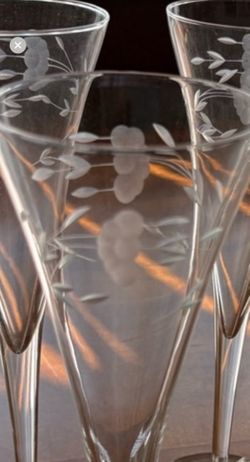 PRINCESS HOUSE  Heritage Fluted Champagne 10" Tall Set Of 4