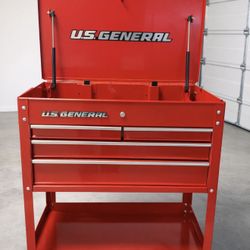 U.S. General Rolling Tool Cart – Red, Excellent Condition
