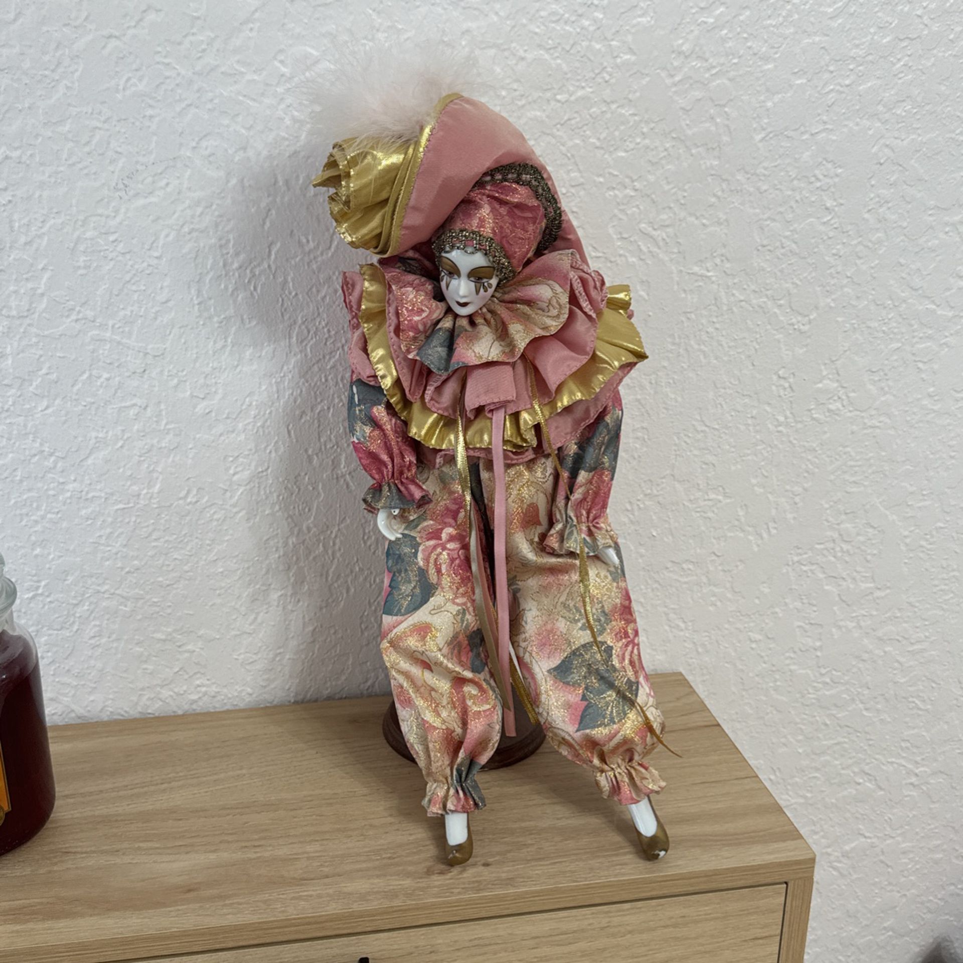 Antique Porcelain Clown Doll