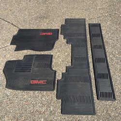 2007-2014 GMC Yukon floor Mats Full Set All Weather Black