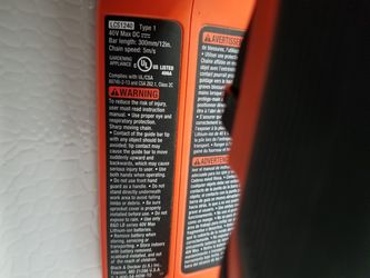 Chain saw 40 volt battery cordless also runs on gas