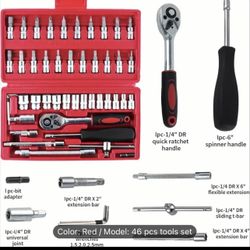46-Piece Socket Ratchet Wrench Set
