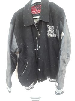 School of hard knocks bomber jacket Wool leather sleeves 2xL